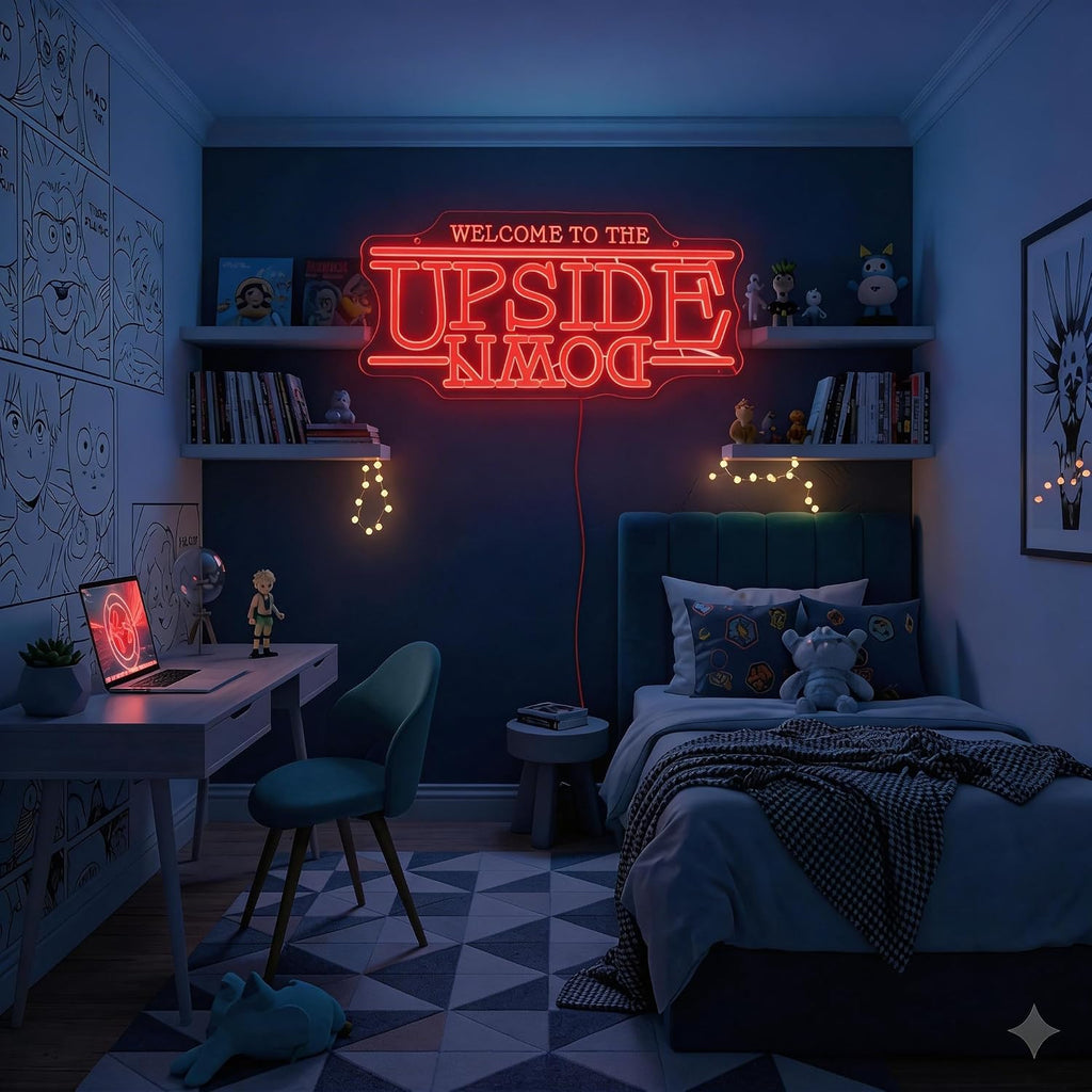 Welcome To The Upside Down Neon Sign LED Sign