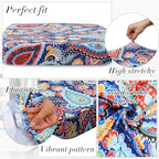 Newwiee 8Pcs Patio Cushion Covers Stretch Outdoor Cushion Cover Replacement - Image 3
