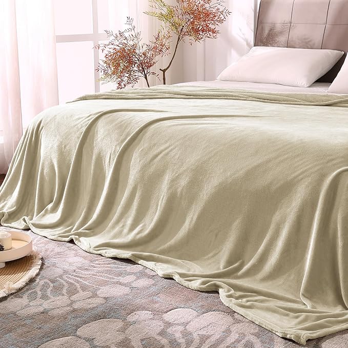BEDELITE Fleece Blankets Queen Size Linen Throw Blankets by BEDELITE