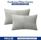 MIULEE Silver Grey Decorative Lumbar Throw Pillow Covers 12x20 Inch - Image 6
