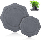 Plant Saucer for Indoors, 2 Packs 8 inch, Diatomaceous Earth Pot Saucers No Holes, Instant Dry Plant Drainage Trays for Pots, Dark Gray