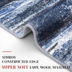 Lansny Modern Abstract Entryway Rug Indoor 2x3 Washable Rug Non-Slip Soft Small - Image 4
