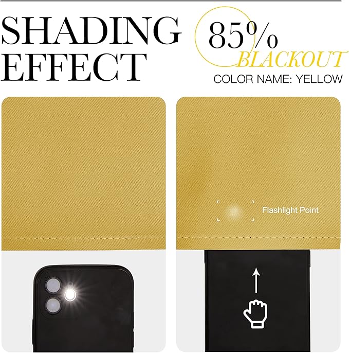 NICETOWN Yellow Blackout Drapes - Image 3
