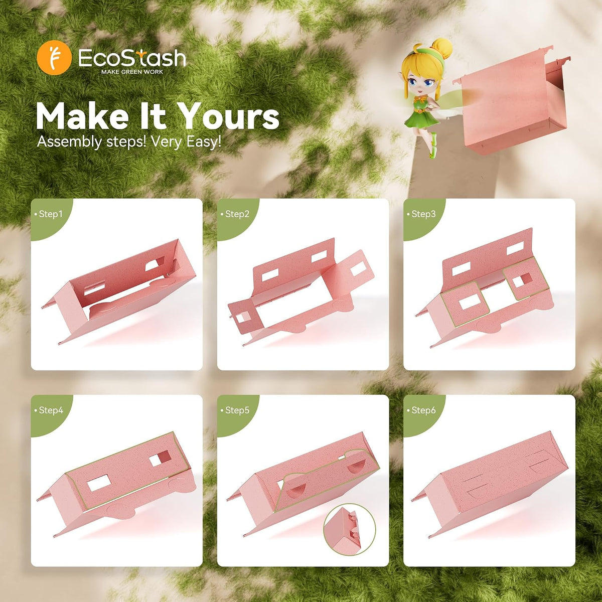EcoStash Wheat Straw Expanding Hanging File Folders