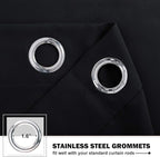 NICETOWN Black Small Window Curtains - Image 2
