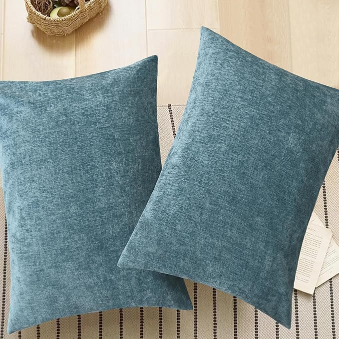 CaliTime Throw Pillow Covers Decorative 20 X 26 Inches Pack of 2 Cozy Chenille - Image 5