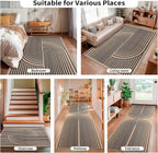 Tangsoo Easy Jute 5x7 Large Washable Non-Slip Area Rug for Dining Room
