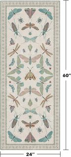 Hazo Haus Washable Non Slip Bathroom Runner Rug 2x5, Insect Boho Bath Mat - Image 2
