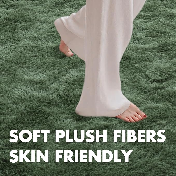 9x12 Ft Extra Large Shag Green Area Rug - Image 4
