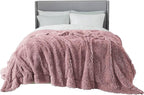 Bedsure GentleSoft Fluffy Dusty Pink King Size Blanket - Image 8