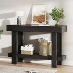 Console Table for Entryway, 47.2" Narrow Farmhouse Sofa Table Black