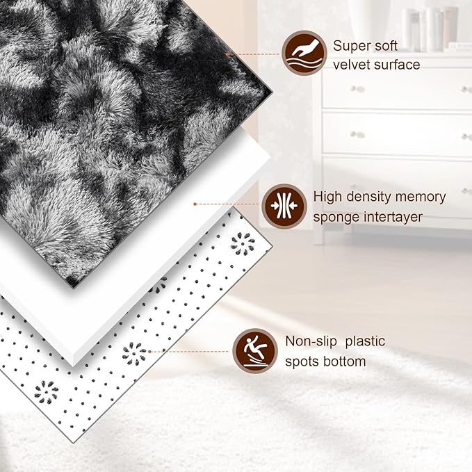 TWINNIS Super Soft Shaggy Rugs Fluffy Carpets 6x9 Feet, Indoor Modern Plush - Image 2