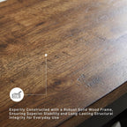 Signature Design by Ashley 1-Piece Wood Dining Bench, 48" 2-Tone Farmhouse