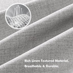 MIULEE 100% Blackout Linen Curtains - Image 3