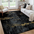 Washable Area Rugs Square 7ft Non-Slip Modern Abstract Soft by RELEANY