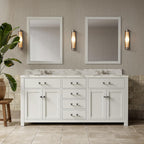 Haliwu 10 Pack White Marble Cabinet Knobs T-bar Solid Black Kitchen Handles