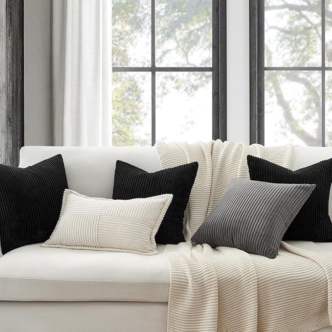 Topfinel Decorative Black Throw Pillow Covers Cushion Cases, Pillow Inserts Not - Image 2