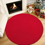 Amearea Red Round Area Rugs 4ft Washable Circle Rugs - Image 8
