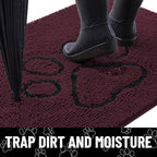 Smiry Dog Door Mat for Muddy Paws, Absorbent Dirt Trapper Non Slip Quick Dry - Image 2