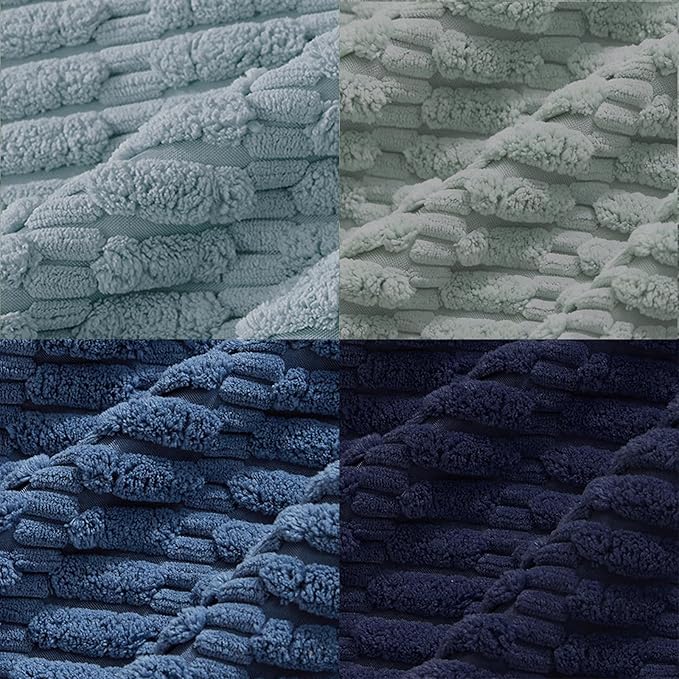 Fancy Homi Set of 4 Blue Boho Decorative Throw Pillow Covers 28x28 Inch - Image 5