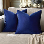 GIGIZAZA Royal Blue Velvet Decorative Throw Pillow Covers by GIGIZAZAFocusingonhomedecoration