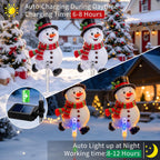 4 Pack Solar Snowman Christmas Decorations Outdoor, Snowman Yard Decor