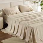Bedsure PureWoven 100% Rayon Derived from Bamboo, Queen Sheets, 4 Pieces