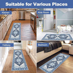 Yamaziot Washable Runner Rug, 2x5 Non-Slip Boho Vintage Hallway Rug Runner - Image 6