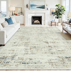 10x12 Area Rugs for Living Room Washable Rug: Anti-Skid Abstract Modern Living by Crority
