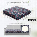Newwiee 8Pcs Patio Cushion Covers Stretch Outdoor Cushion Cover Replacement - Image 2