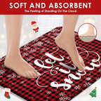 ArtSocket Christmas Bathroom Sets with Shower Curtain and Rugs, Buffalo
