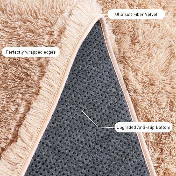 Rugs for Living Room 6x9, Soft Shaggy Modern Shag Area Rug for Bedroom - Image 5