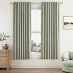 Sage Green 100% Blackout Curtains 63 Inch Length 2 Panels Set by Guken