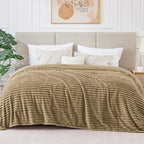 BEDELITE Fleece Blanket King Size – 3D Ribbed Jacquard Soft and Warm Decorative - Image 8