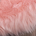 Latepis Pink Living Room Rugs Faux Fur Rug 5x6.7 Area Fuzzy Rugs - Image 6