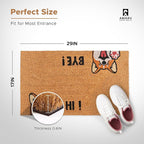 Hi-Bye Dog - 17"x29" - Coir Door Mat - Welcome Mats - Image 2