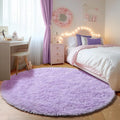 ONASAR Light Purple Round Area Rugs 5ft, Soft Bedroom Circle Rug Floor Mats by ONASAR