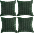 Fancy Homi 4 Packs Hunter Green Decorative Throw Pillow Covers 18x18 Inch by Fancy+Homi