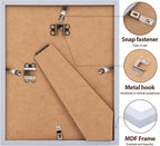 Fixwal Picture Frames Set, 15 Pack, MDF, Soft Earth Tones, 8x10, 5x7, 4x6