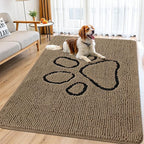 Smiry Dog Door Mat for Muddy Paws, Absorbent Dirt Trapper Non Slip Quick Dry by Smiry