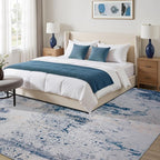 Toneed Abstract Area Rug Modern Washable Rug Soft Non Slip Rug Low Pile - Image 4