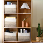 Storage Baskets Bins for Organizing 12.7×9.1×7.9 Gradient Brown
