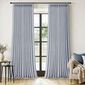 MIULEE Pinch Pleated Thick Linen Curtains 108 Inches Length 2 Panels by MIULEE