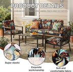 hyha 8Pcs Patio Cushion Covers, Stretch Outdoor Couch Cushion Covers Replacement - Image 3