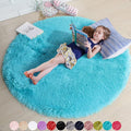 Amdrebio Blue Round Circle Rugs 6Ft by Amdrebio