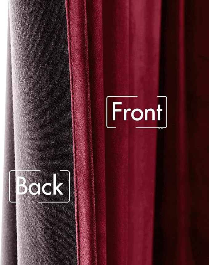 MIULEE Velvet Curtains 96 inches 2 Panels - Image 6