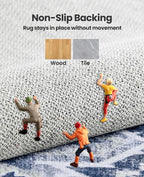 AMADA HOMEFURNISHING 8x10 Area Rugs, Low-Profile Large Washable Area Rug - Image 6