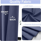 Simplebrand Ava Denim Blue Blackout Curtains - Image 2