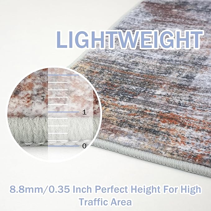 IOHOUZE Abstract Runner Rug 2x10 Ft Washable Runners - Image 5