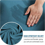 H.VERSAILTEX High Stretch Sofa Slipcover 4 Piece Cover Velvet Furniture - Image 5